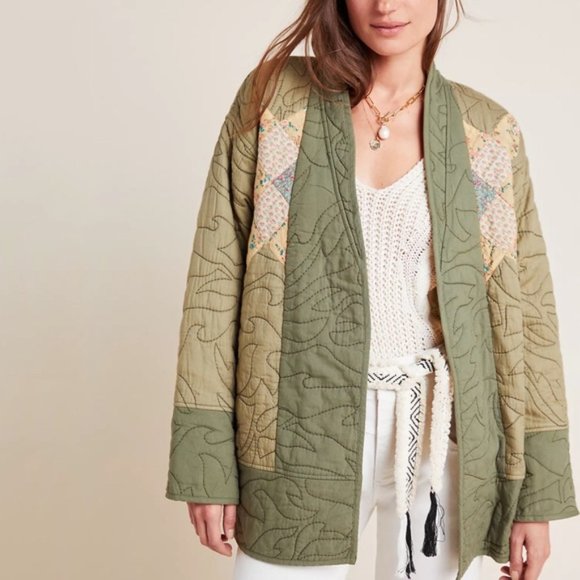 ANTHROPOLOGIE - Quilted Patchwork Kimono - Picture 2 of 10